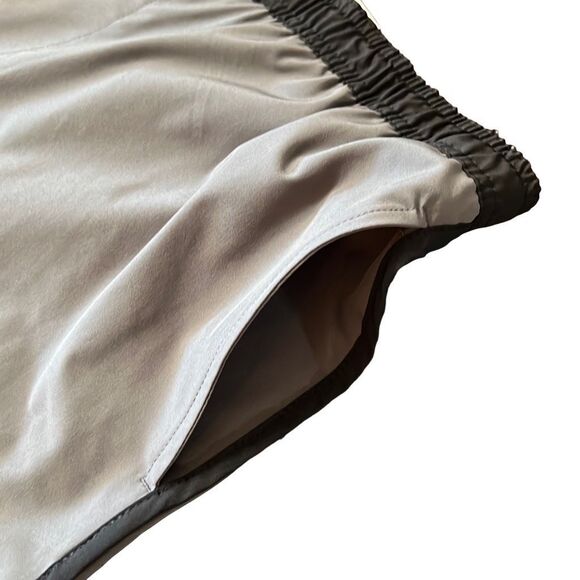 SONOMA Swim Trunks XL Gray Black Zip Pocket Drawstring Stretch Waistband Mesh - Picture 5 of 15